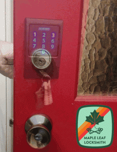 Most electronic locks can be installed in place of previously installed deadbolts with no extra holes.