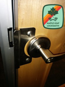 A smaller latch protector to cover an electric strike.
